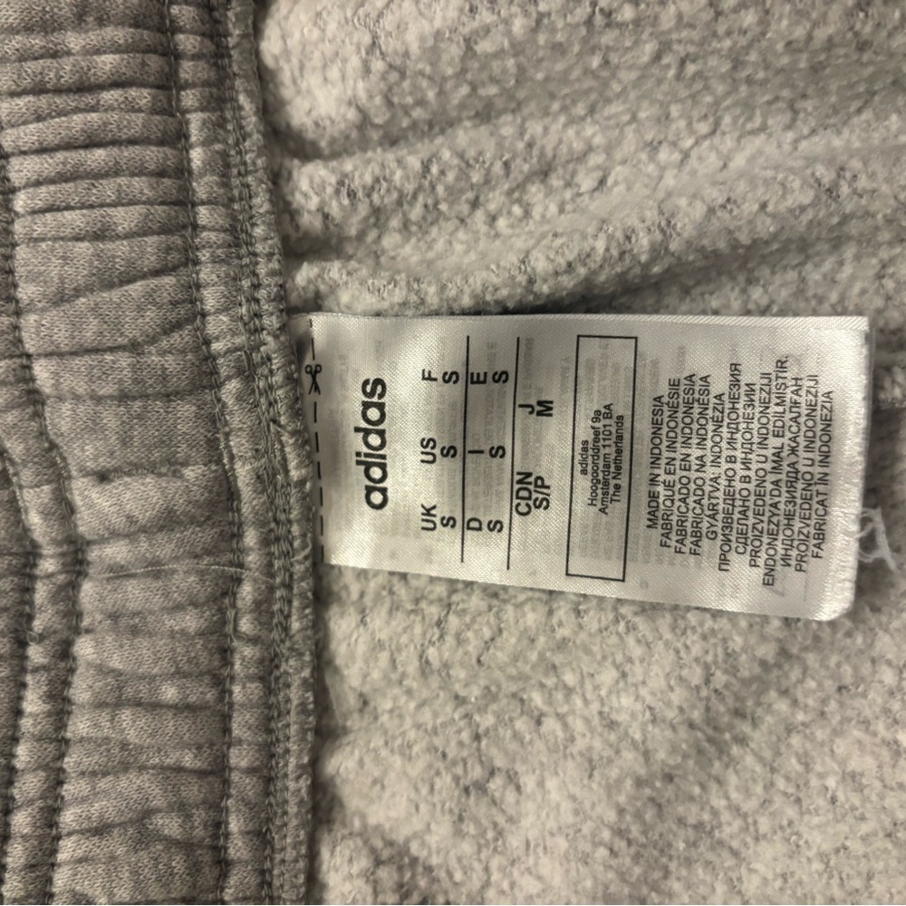 Adidas Mens Light Gray Sweatpants with White Stripes - Picture 5 of 5
